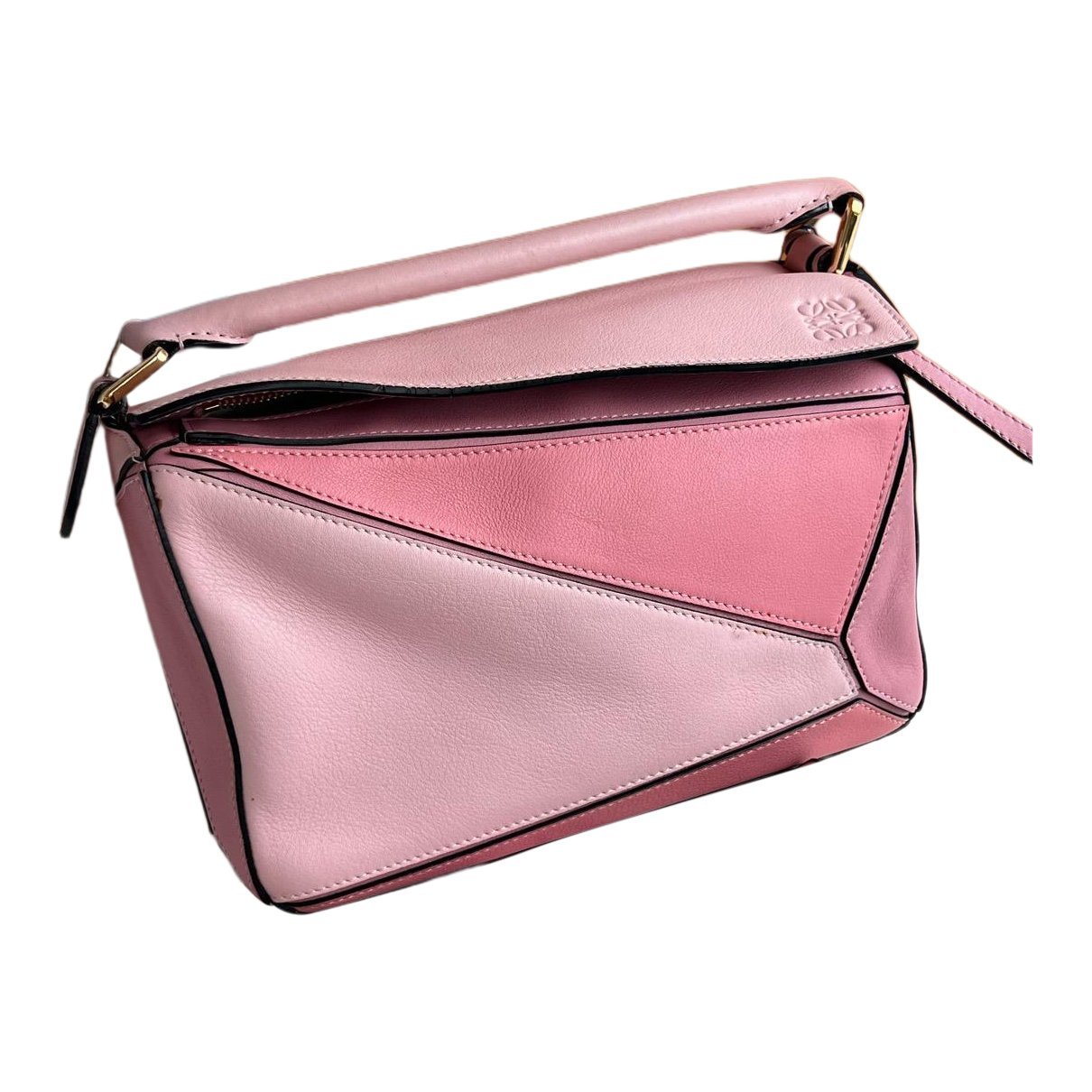 Puzzle leather handbag