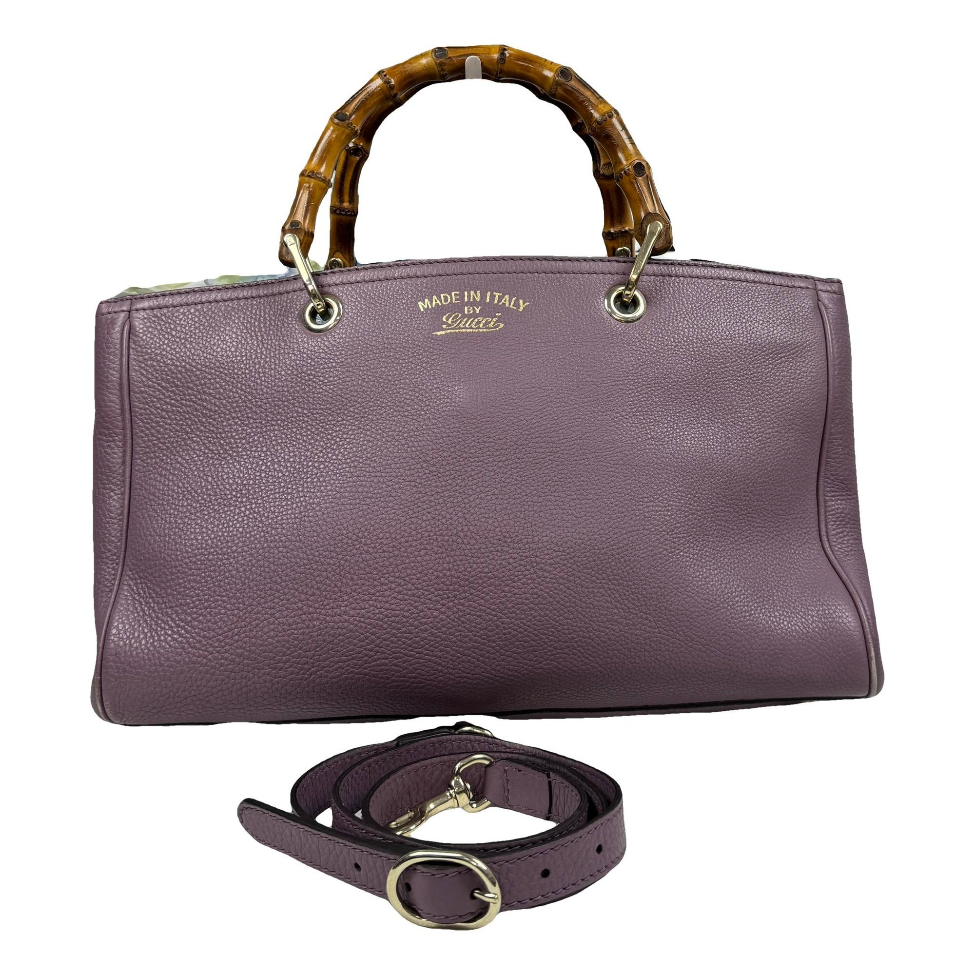 Bamboo leather handbag