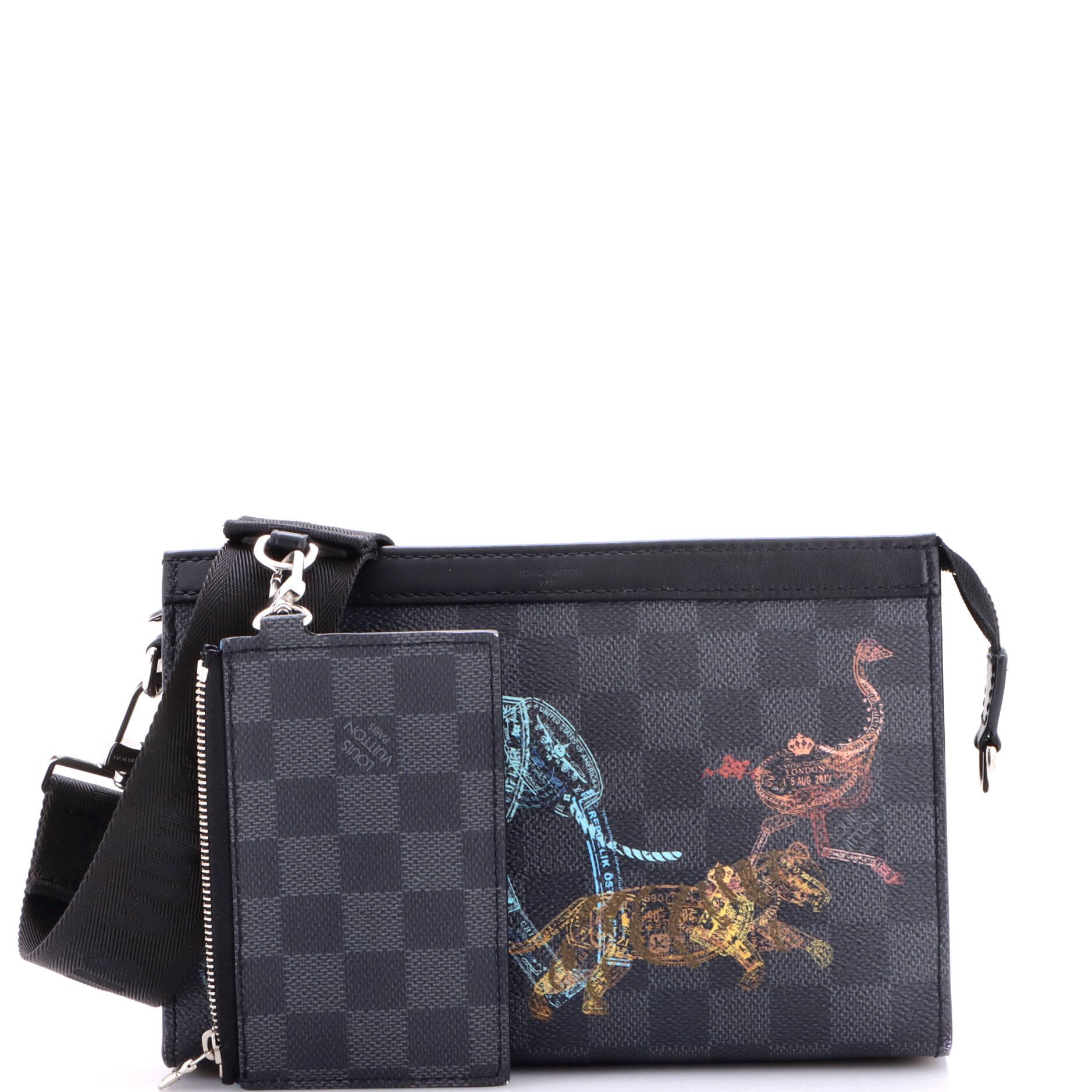 Gaston Wearable Wallet Limited Edition Wild Animals Damier Graphite