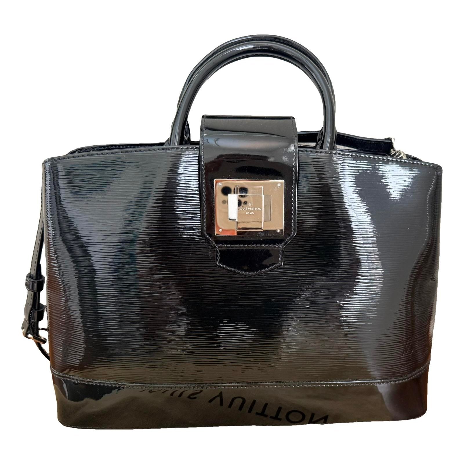 Patent leather handbag