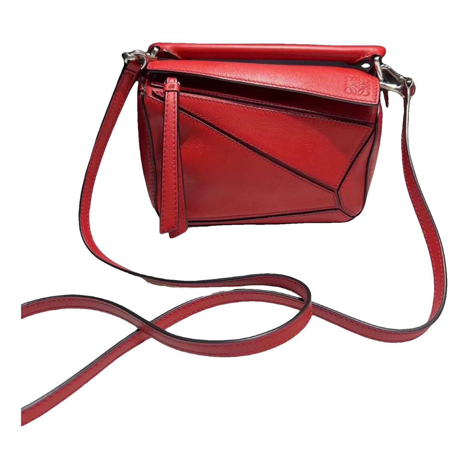 Puzzle leather crossbody bag