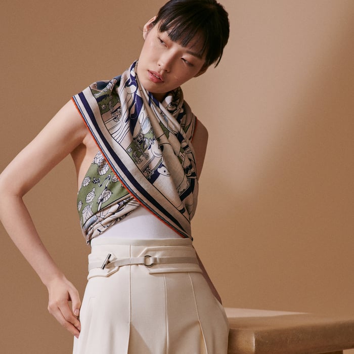 Hermès Locomotion Shawl 140