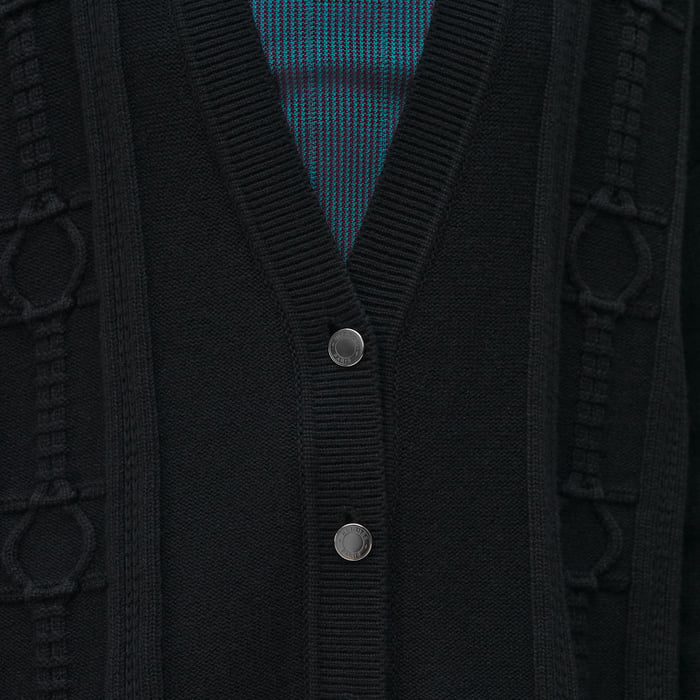 Noir Buttoned Cardigan