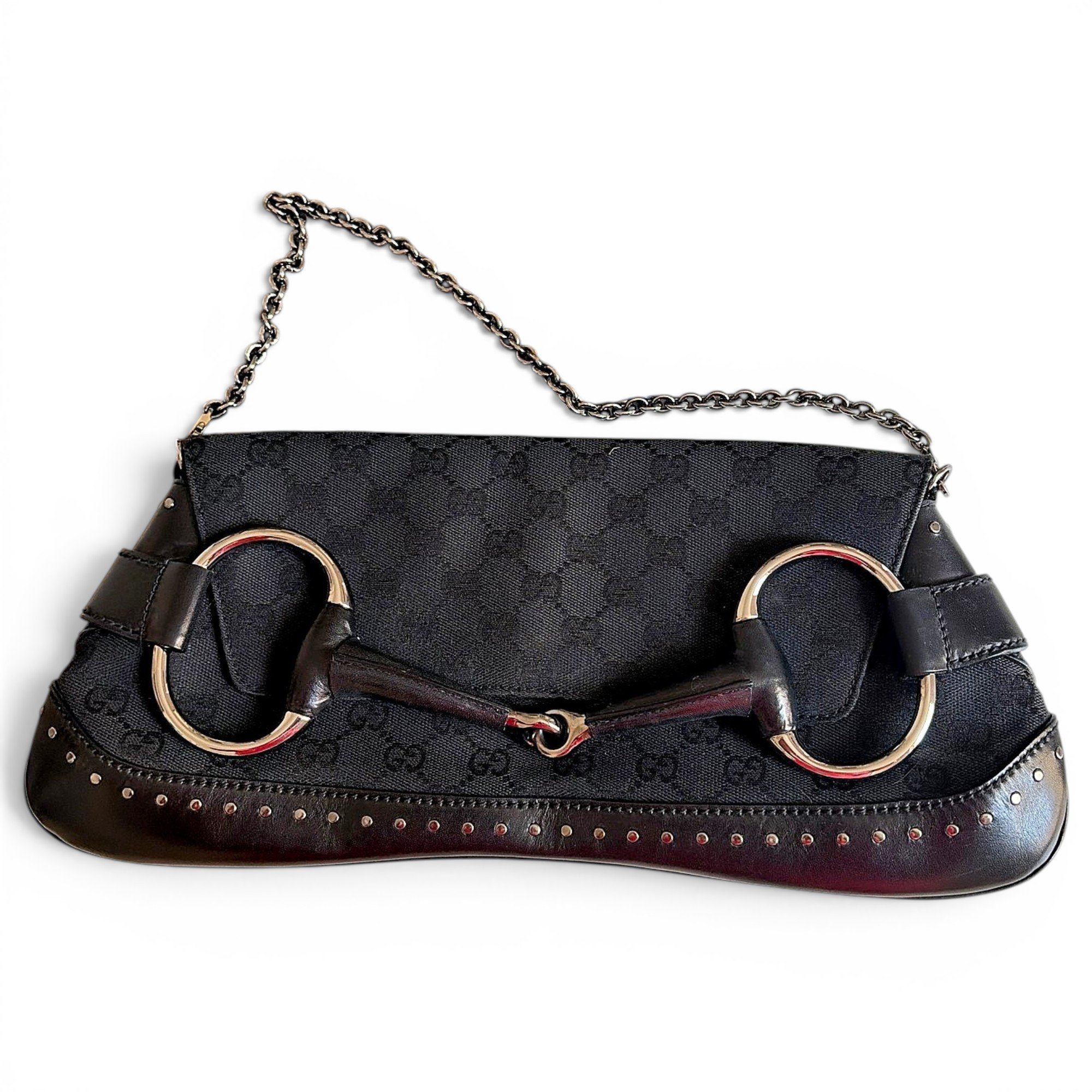 Horsebit Chain leather handbag