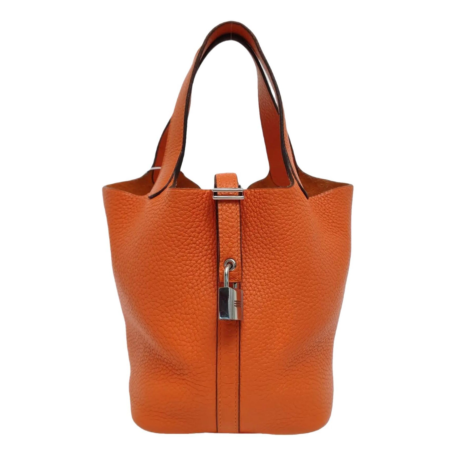 Picotin leather tote