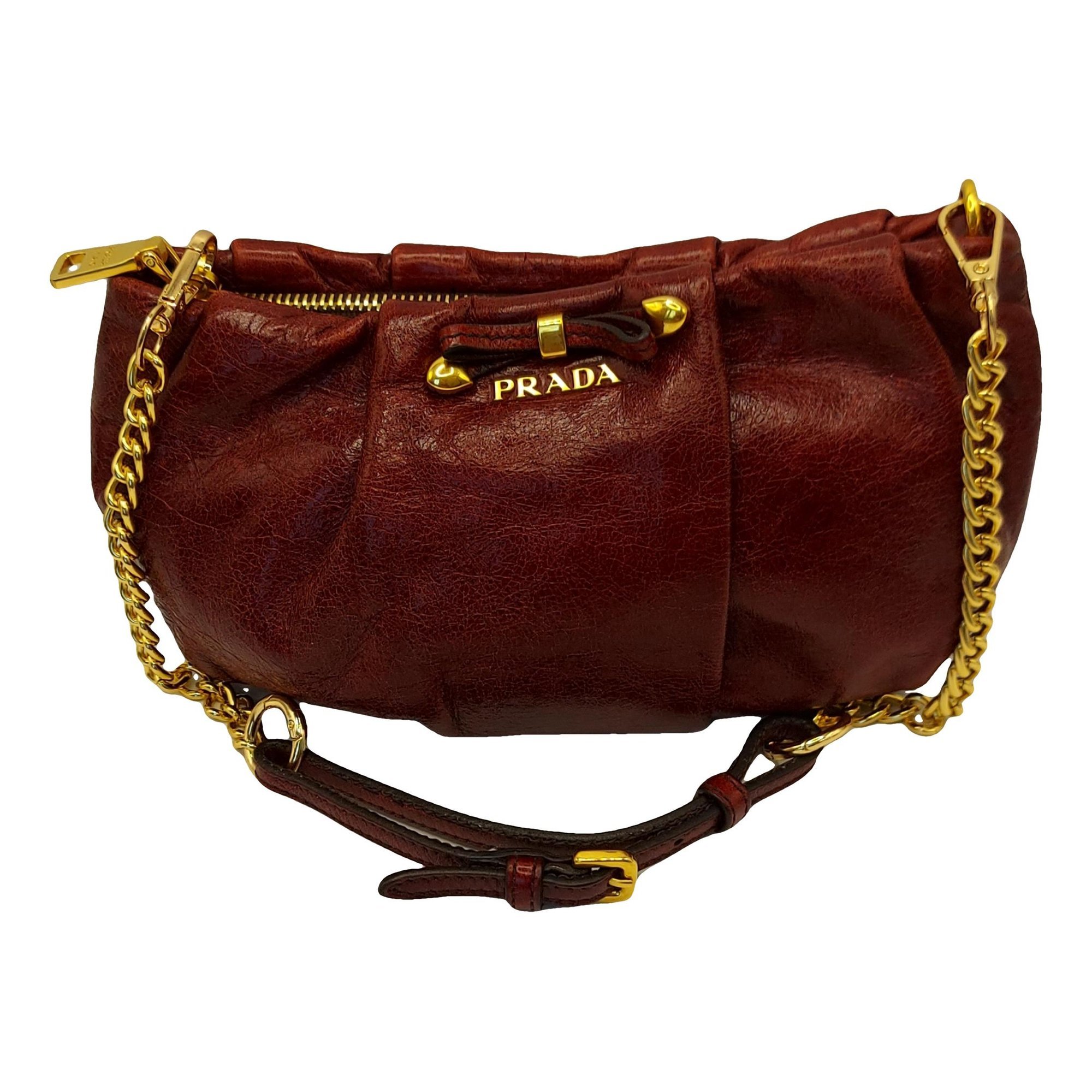 Leather clutch bag