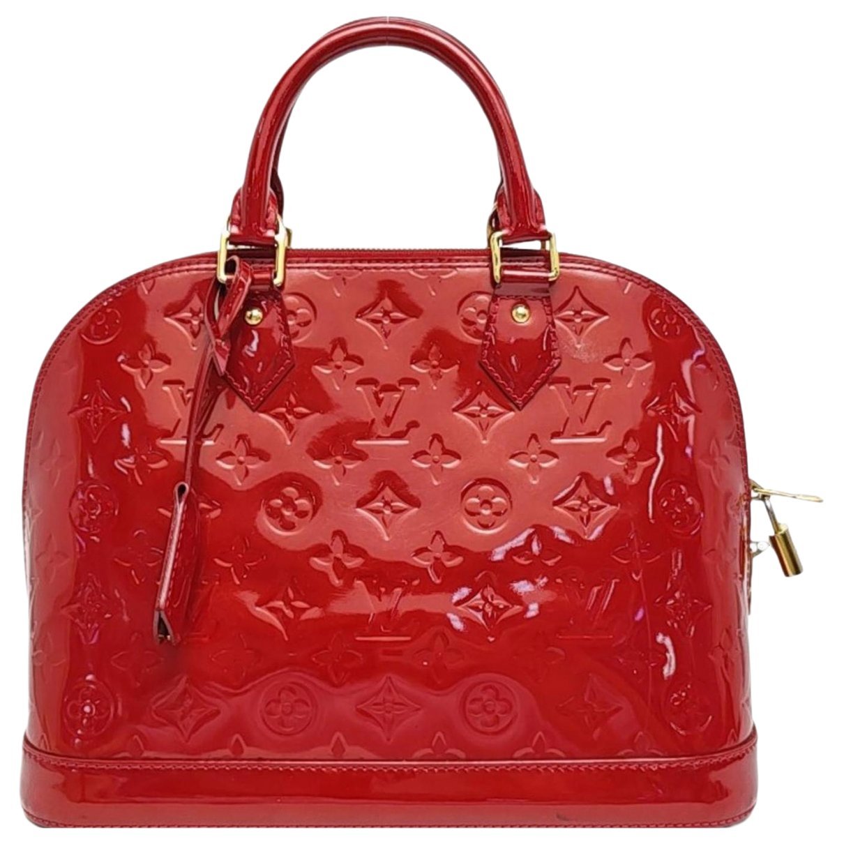 Louis Vuitton Alma patent leather handbag