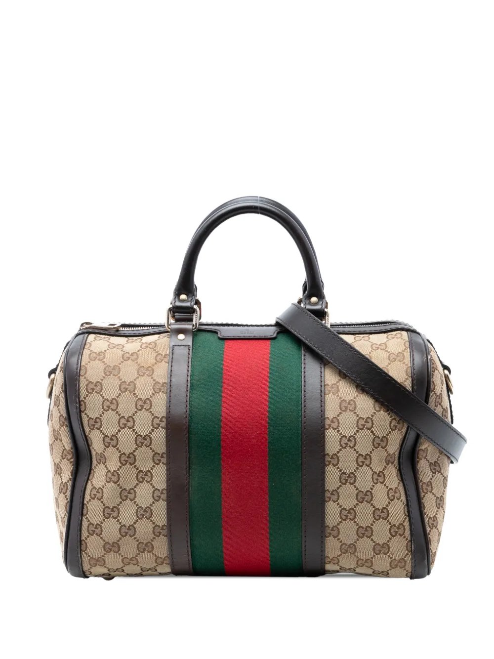 2016-2026 Medium GG Canvas Web Joy Boston Bag satchel
