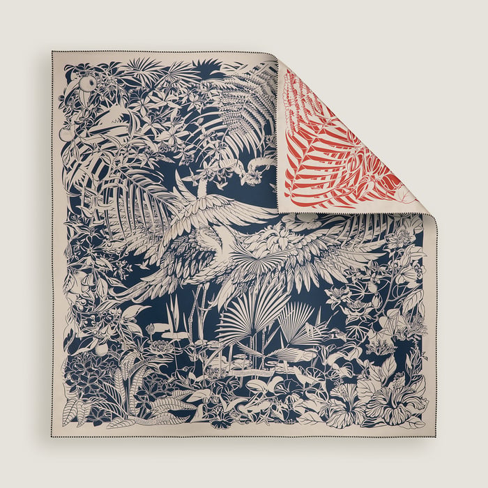 Flamingo Party Tattoo Double Face Scarf 90
