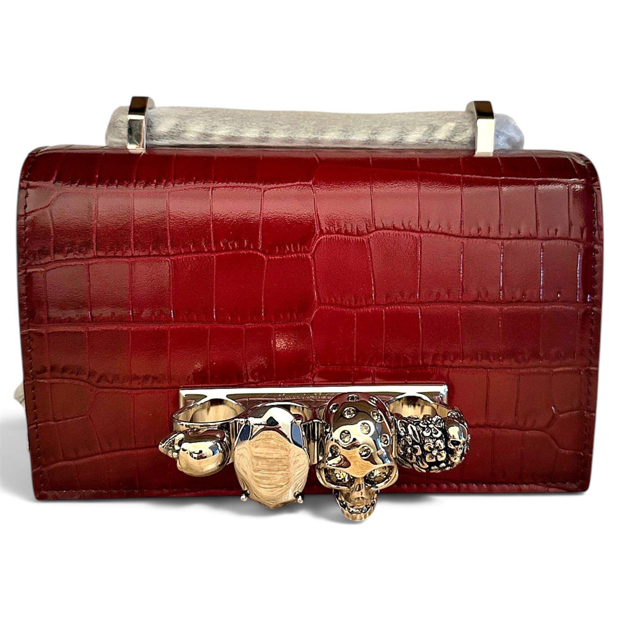 Alexander McQueen Knuckle leather crossbody bag