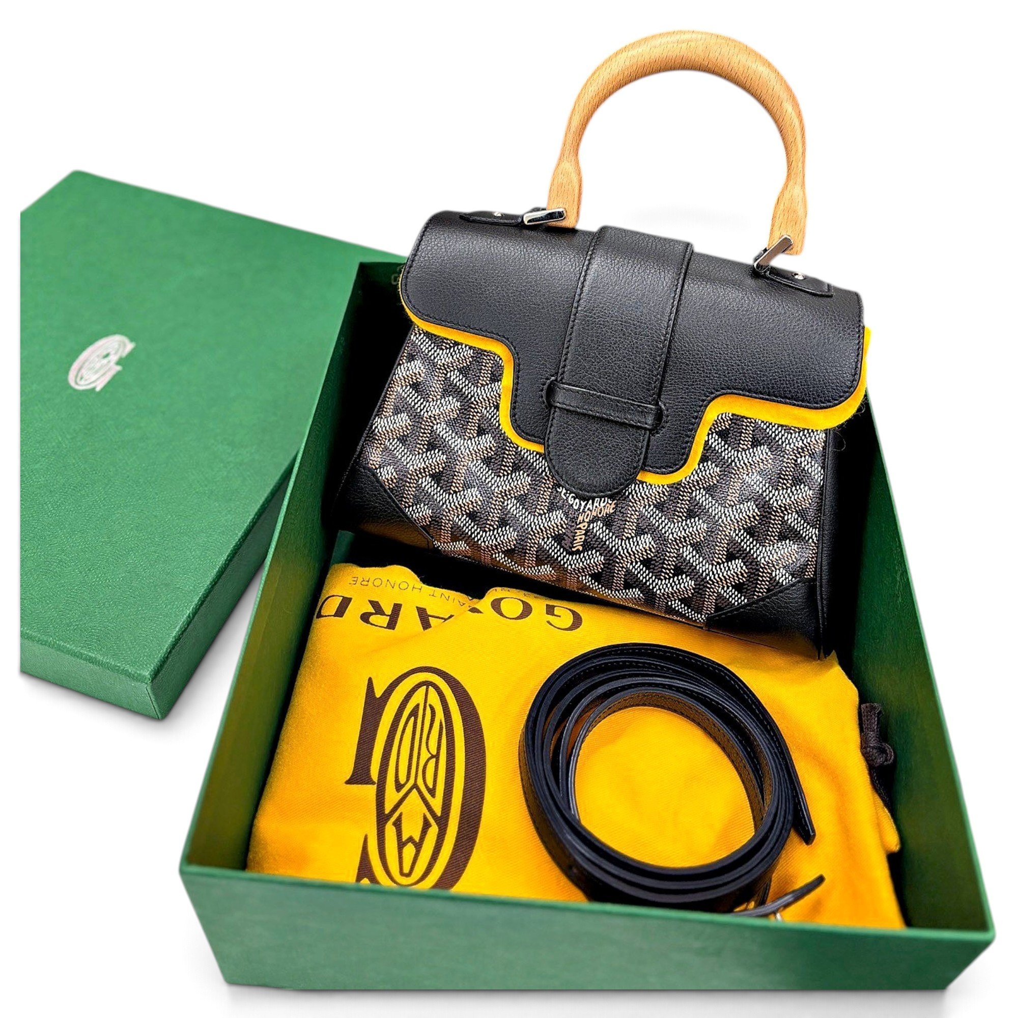 Goyard Saïgon leather handbag