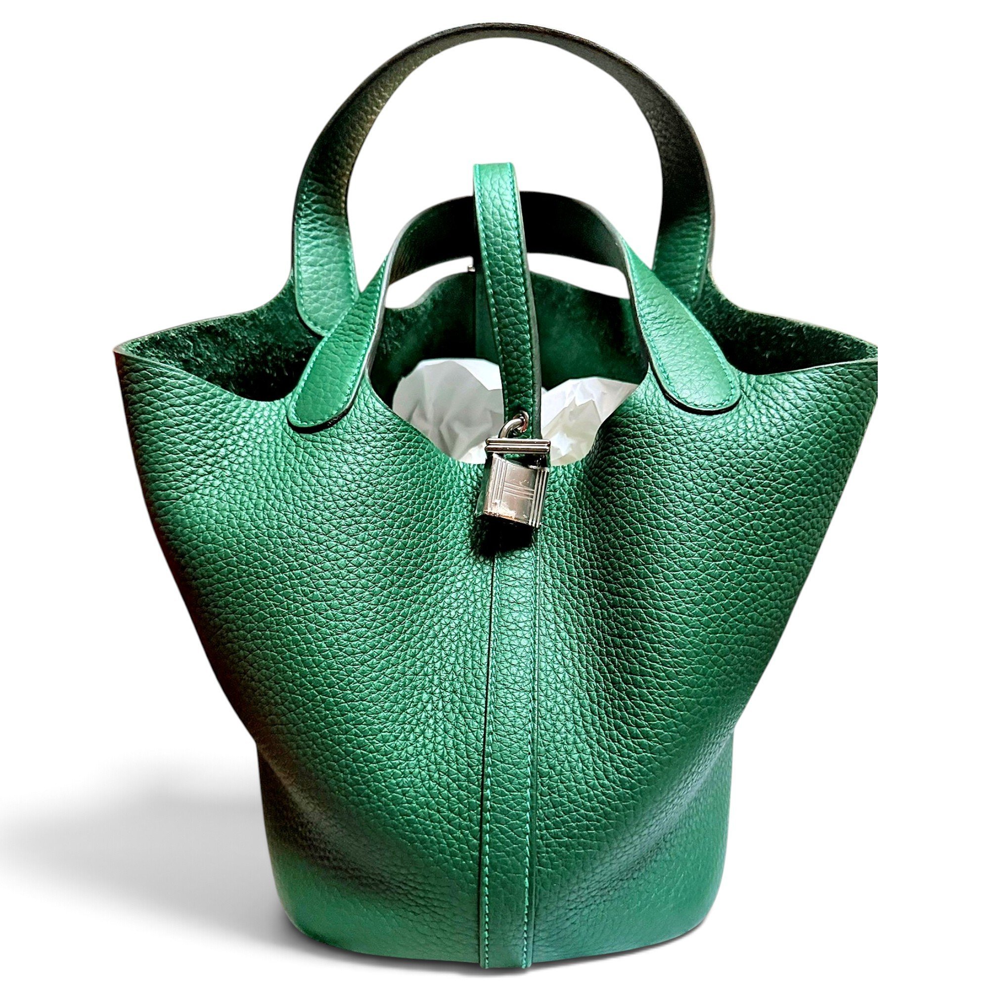 Picotin leather tote