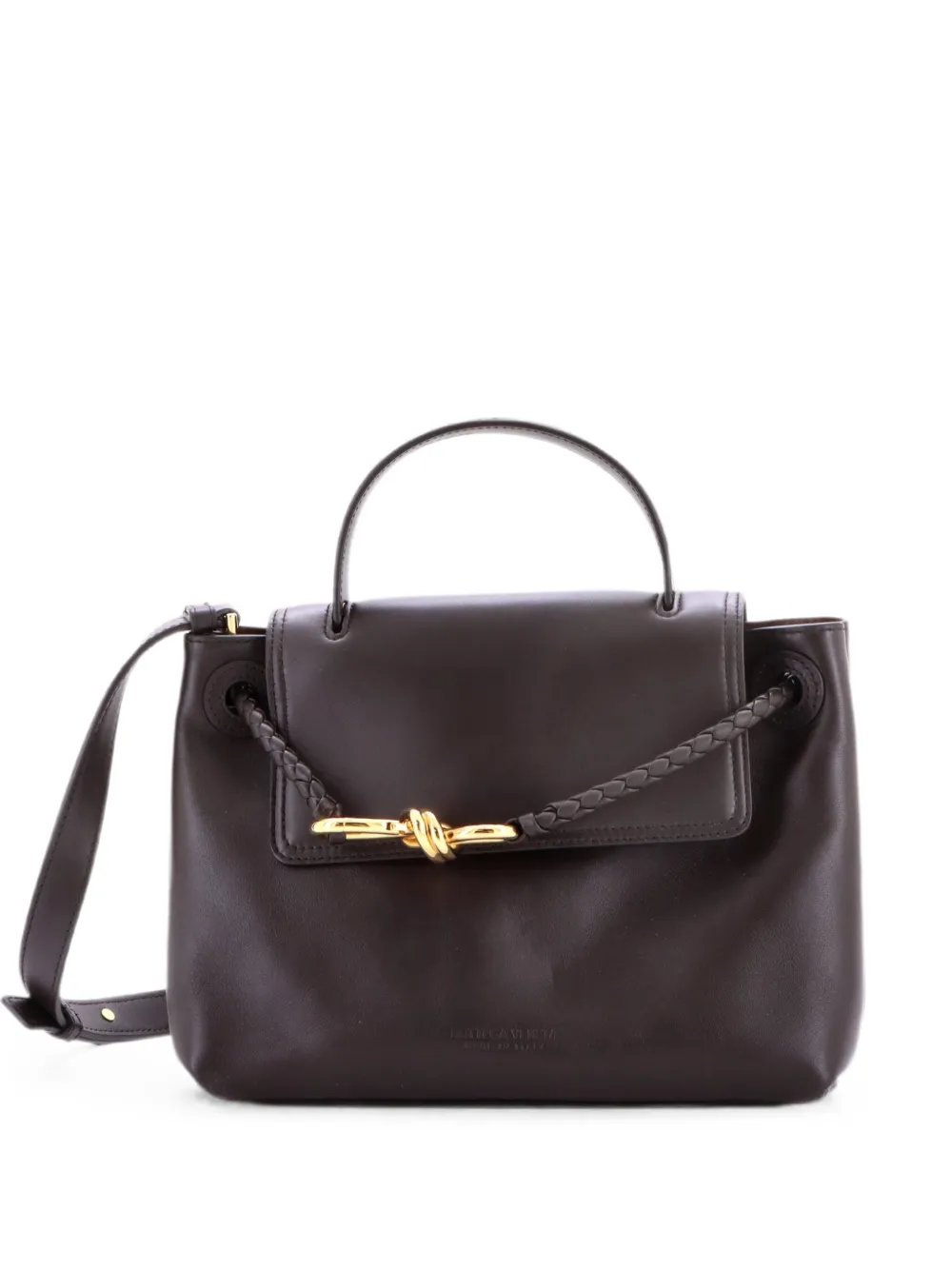 Ciao Ciao Top Handle Bag Leather with Intrecciato Detail Small satchel