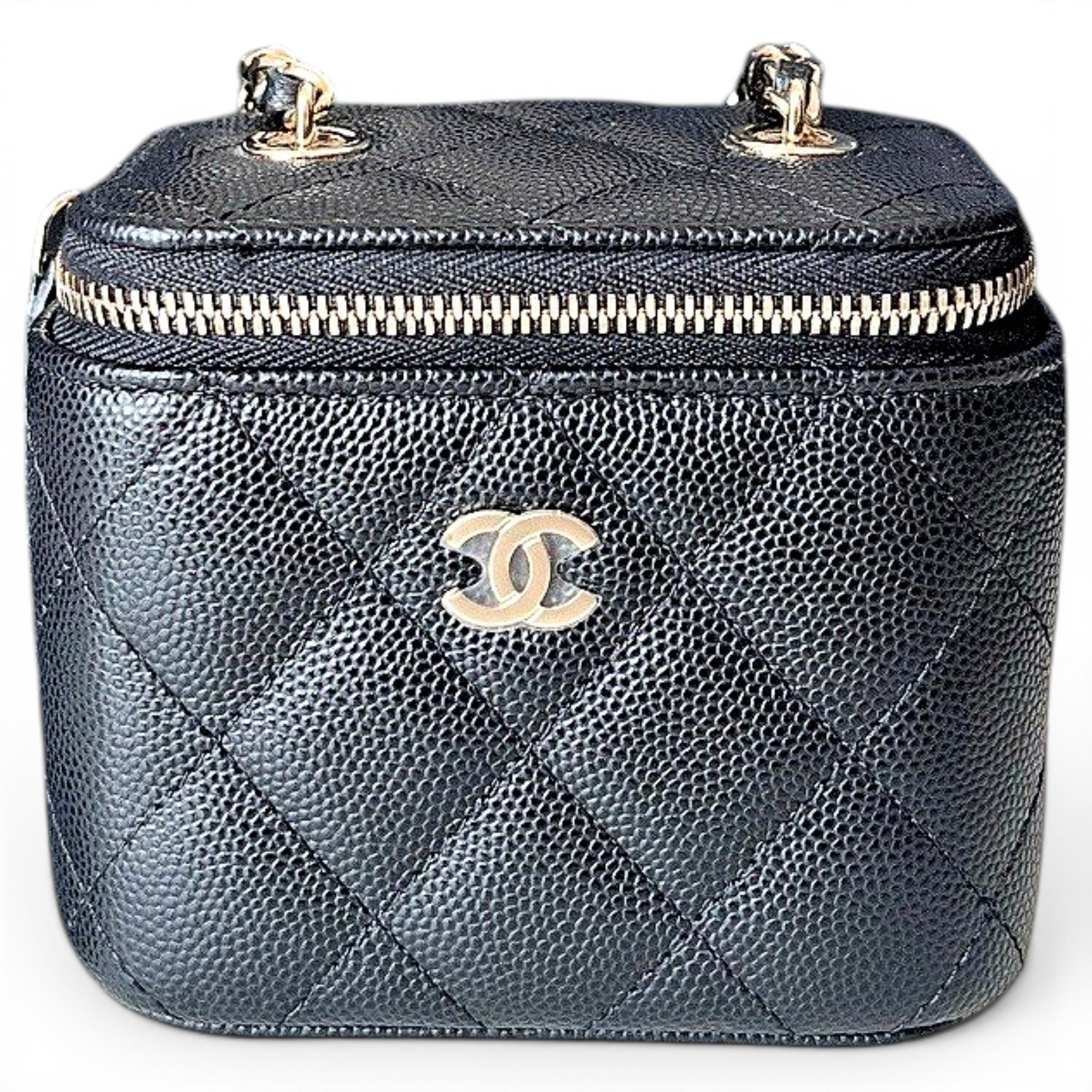Vanity leather handbag