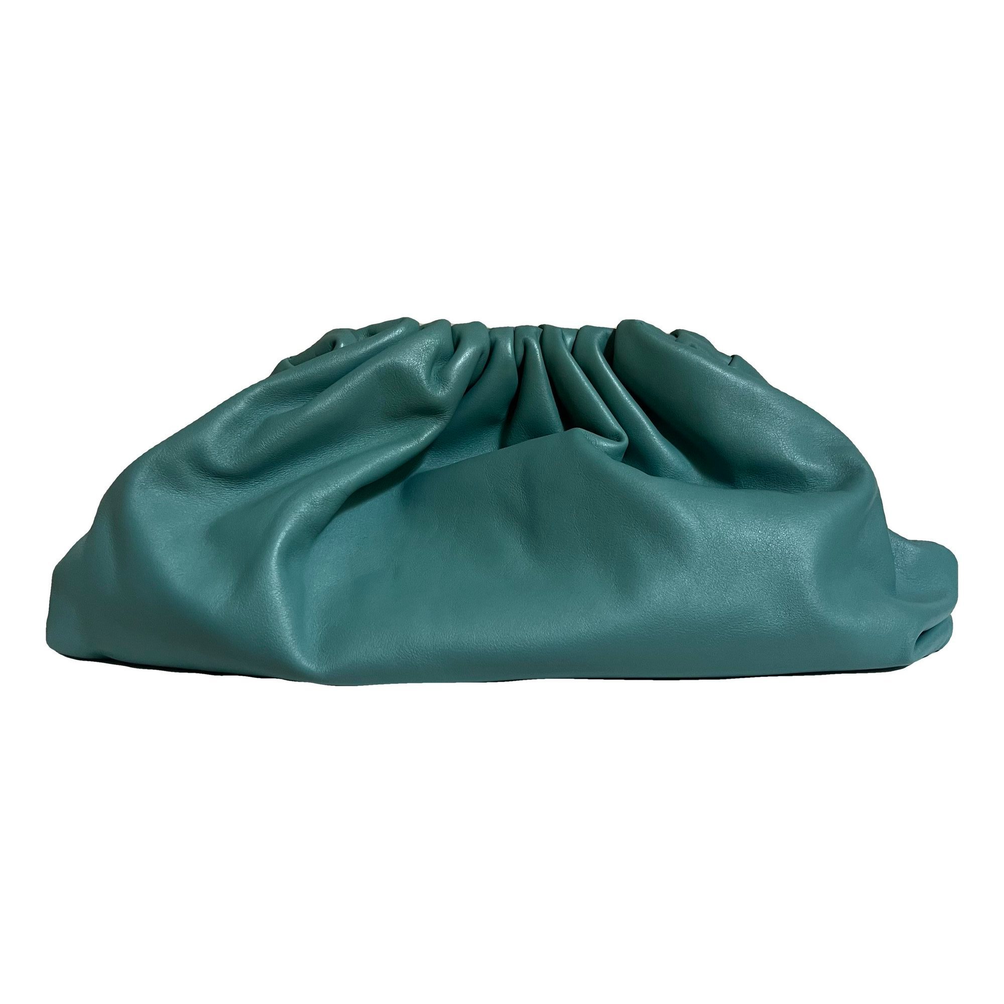 Pouch leather clutch bag