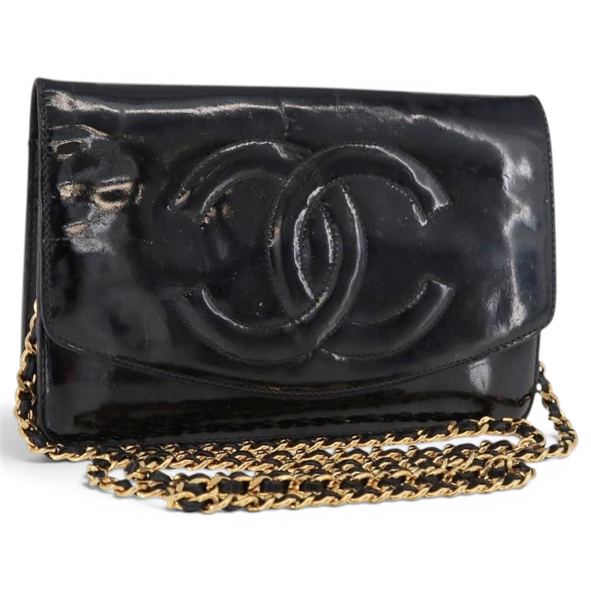 Patent leather handbag
