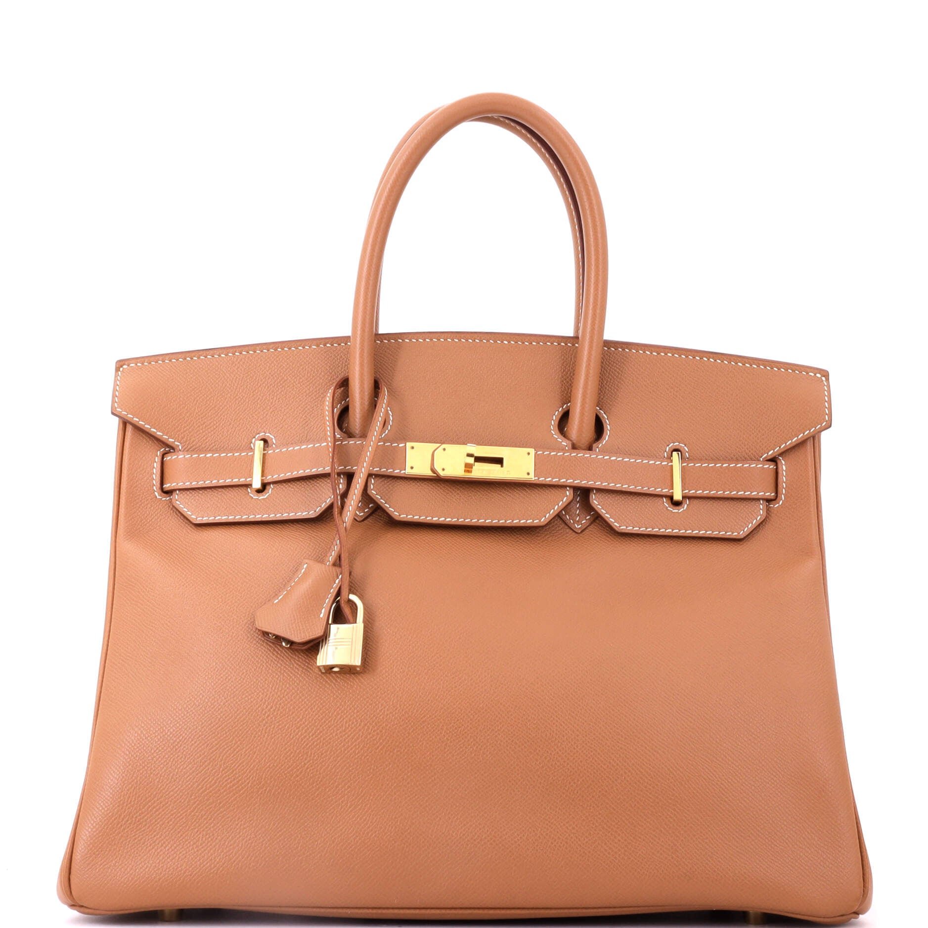 Birkin Handbag Gold Courchevel with Gold Hardware 35