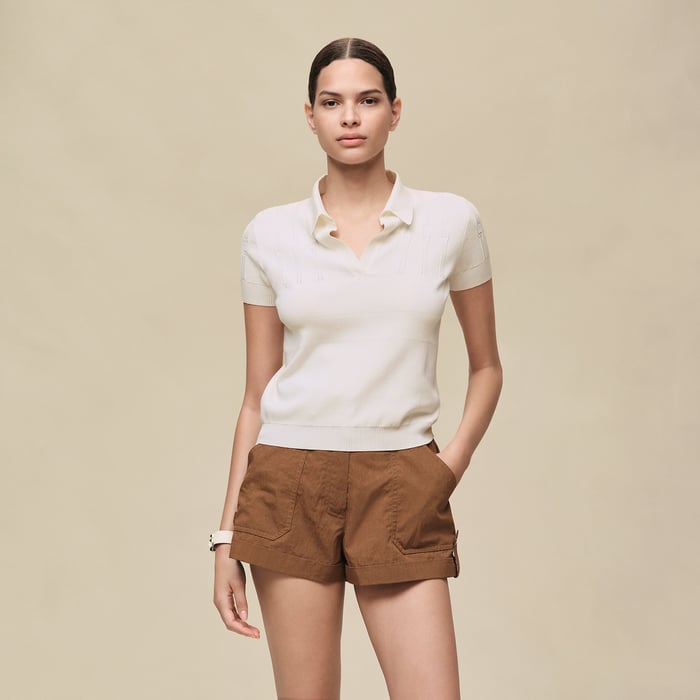 Blanc Naturel Short-sleeve Polo Shirt