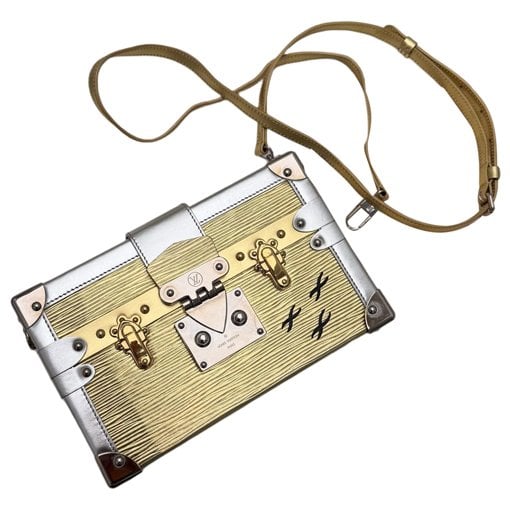 Petite Malle leather handbag