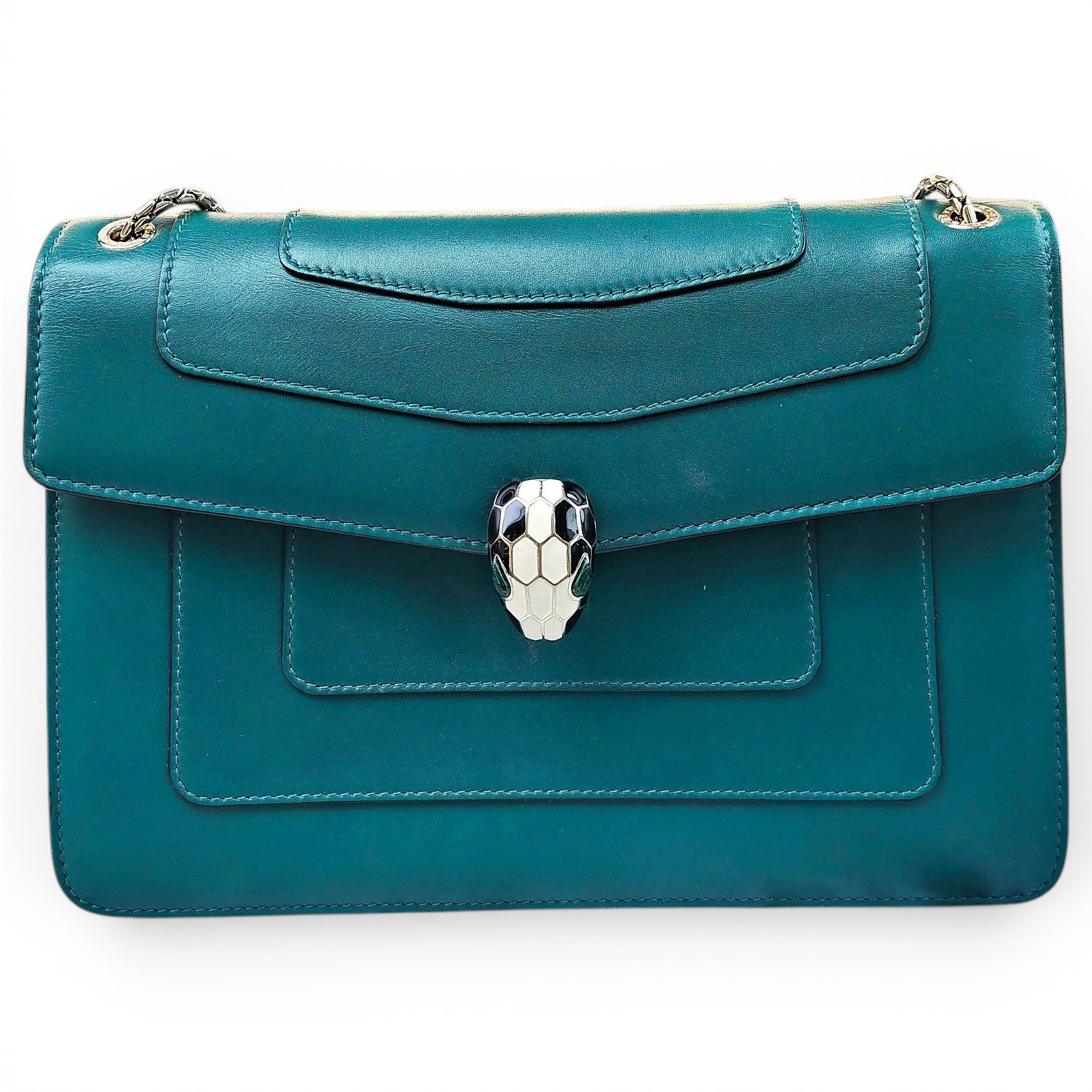 Serpenti leather handbag