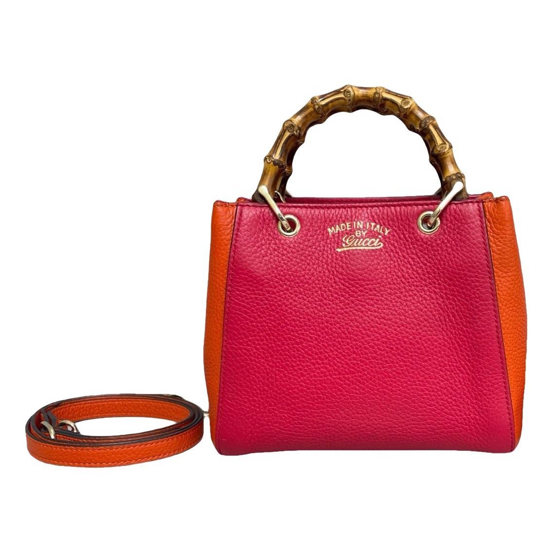 Bamboo leather handbag