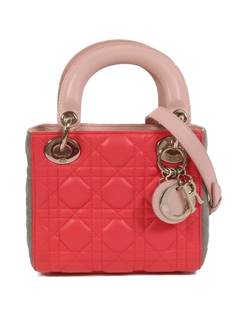 mini Lady Dior leather tote bag