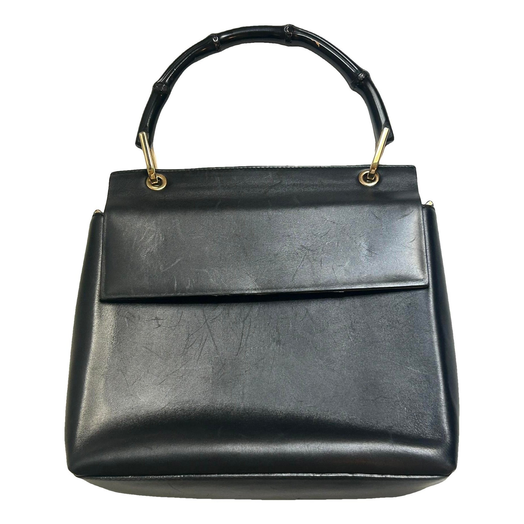 Bamboo leather handbag