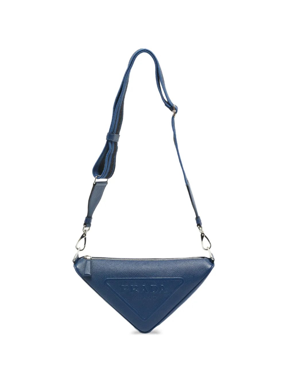 Triangle Saffiano Lux crossbody bag