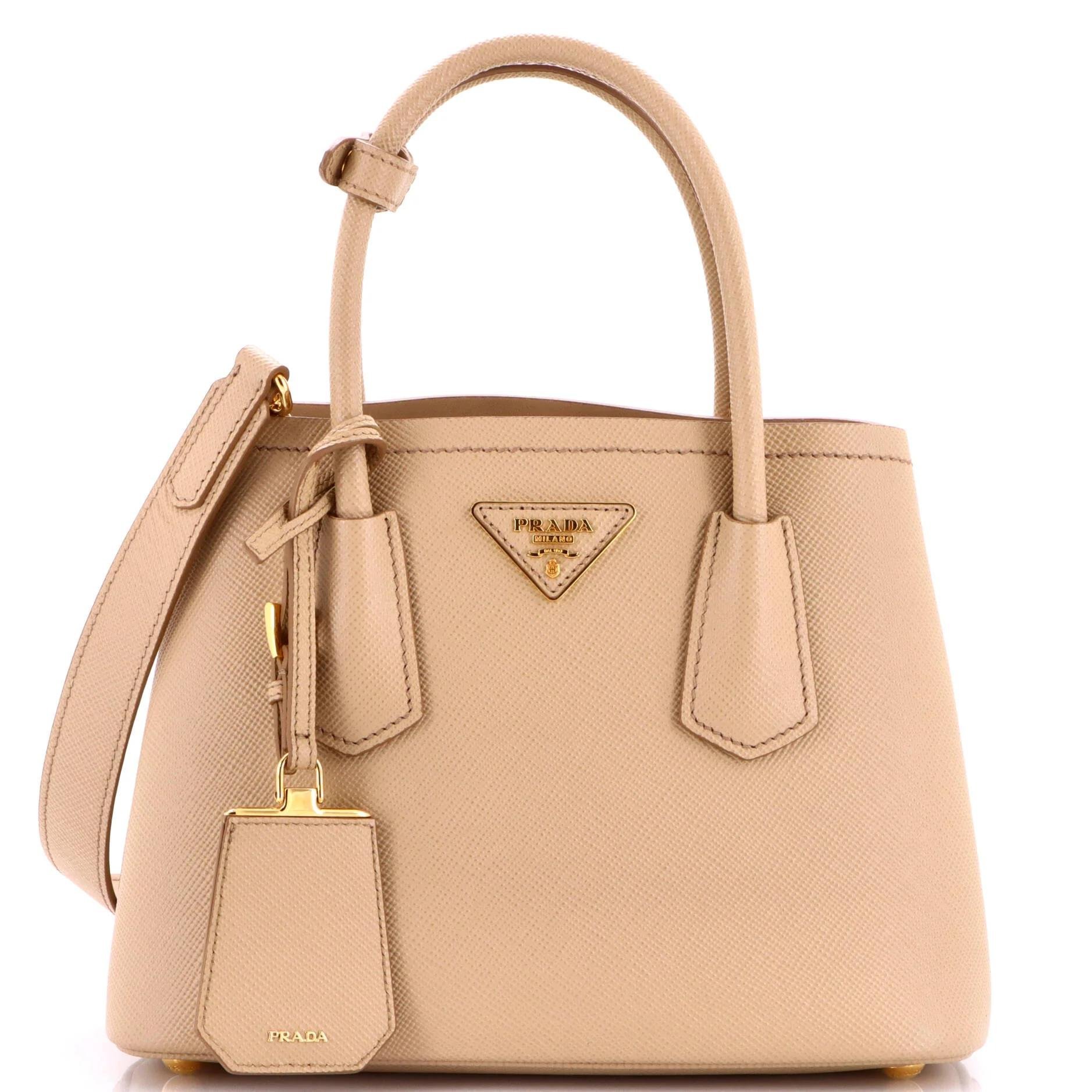 Double leather tote