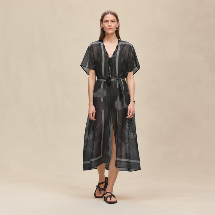 Gris Charbon "Palefroi Remix" Maxi Beach Caftan