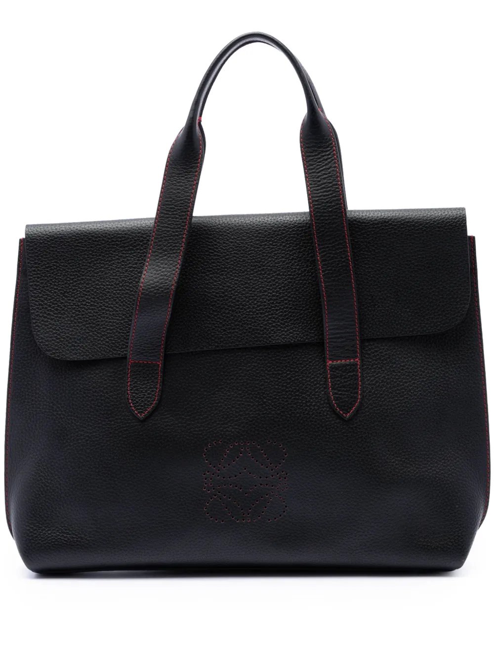 Loewe 2010-2026 Grained Calfskin Anagram Briefcase business bag