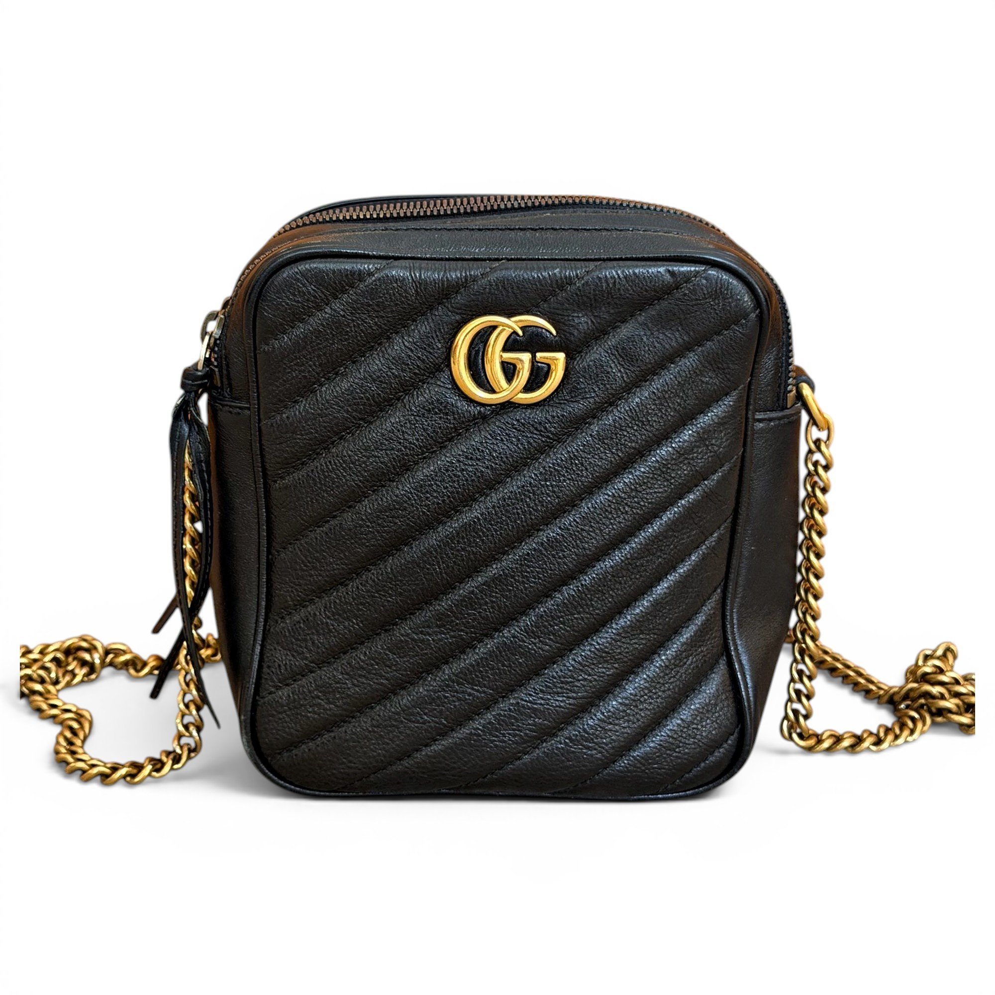 GG Marmont Zip Messenger leather handbag