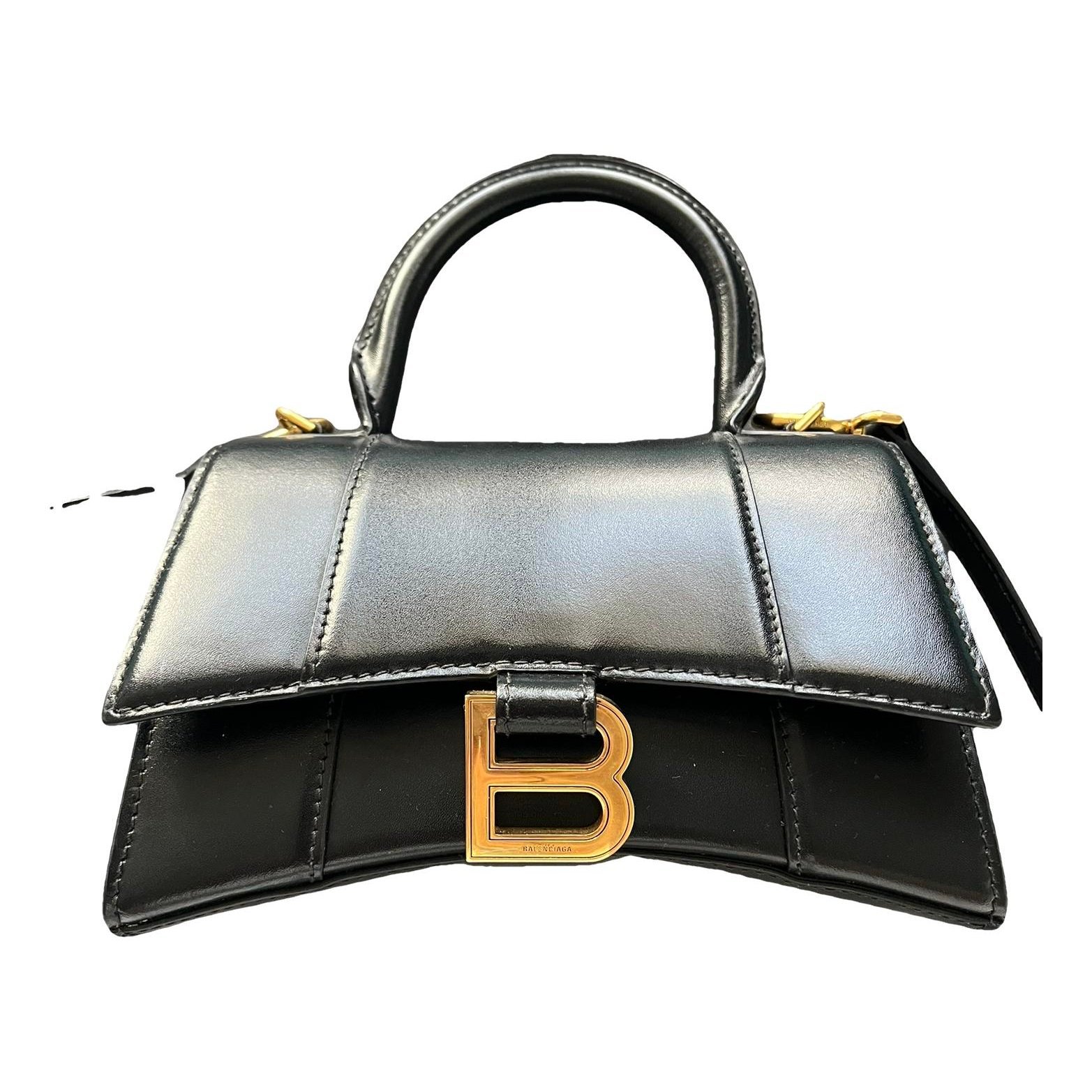 Hourglass leather crossbody bag