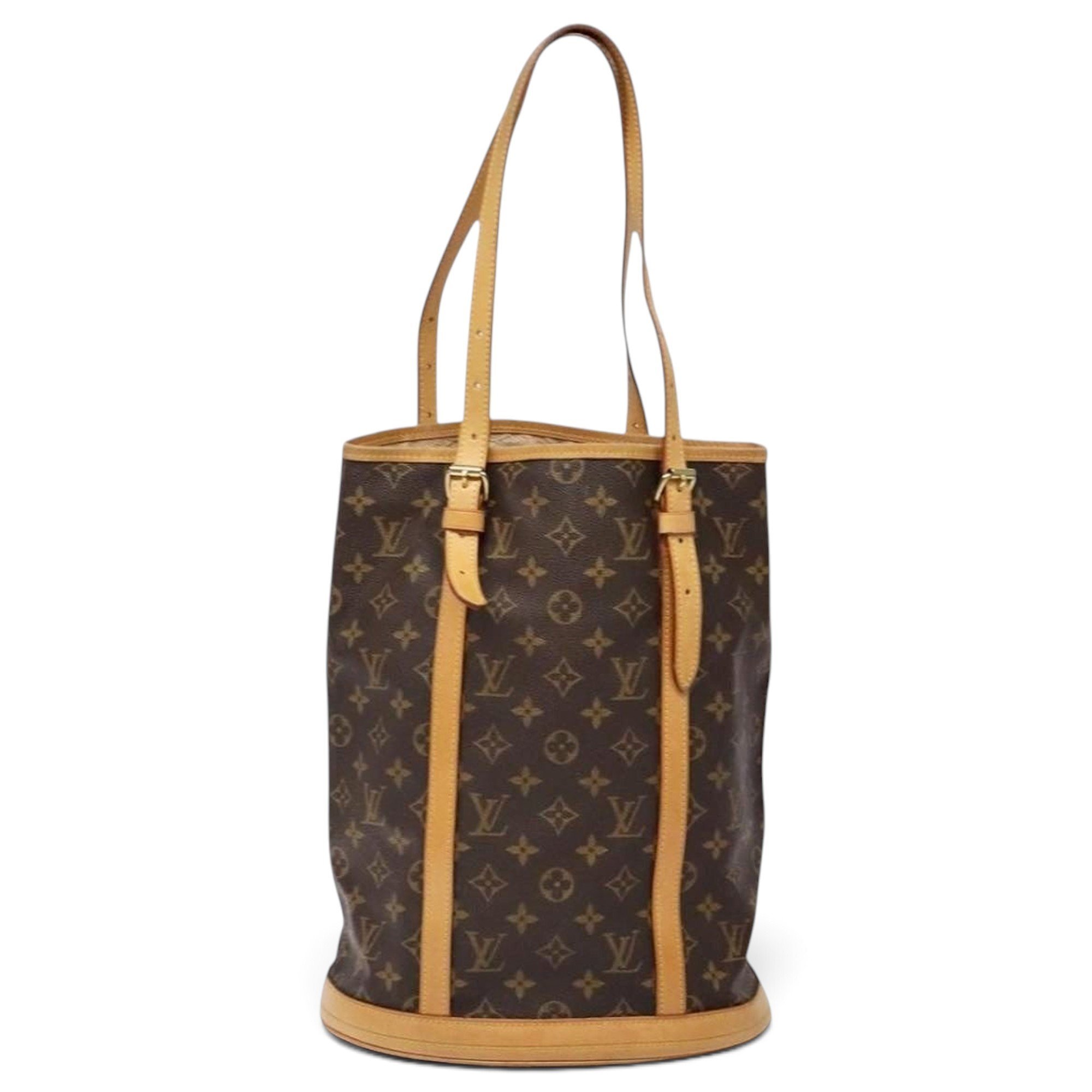Bucket leather handbag