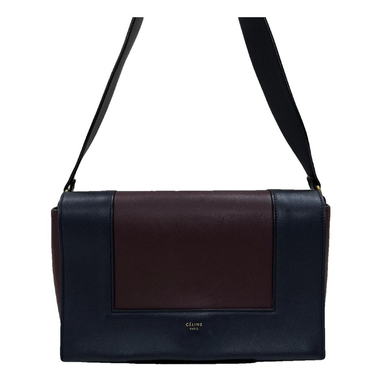 Frame leather handbag