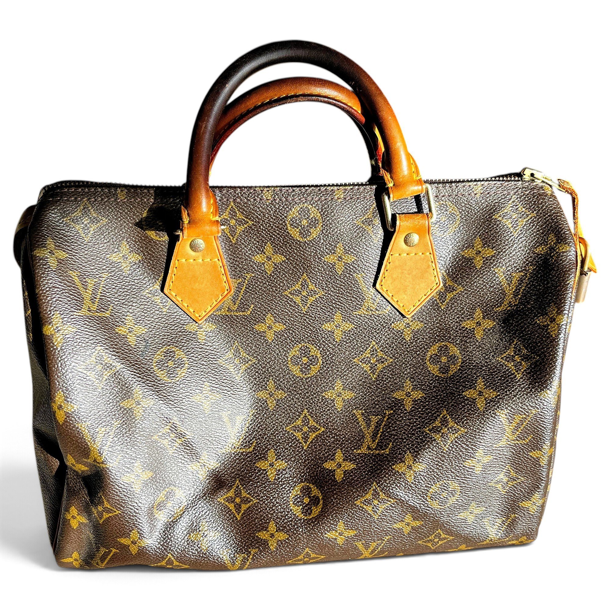 Speedy leather bowling bag