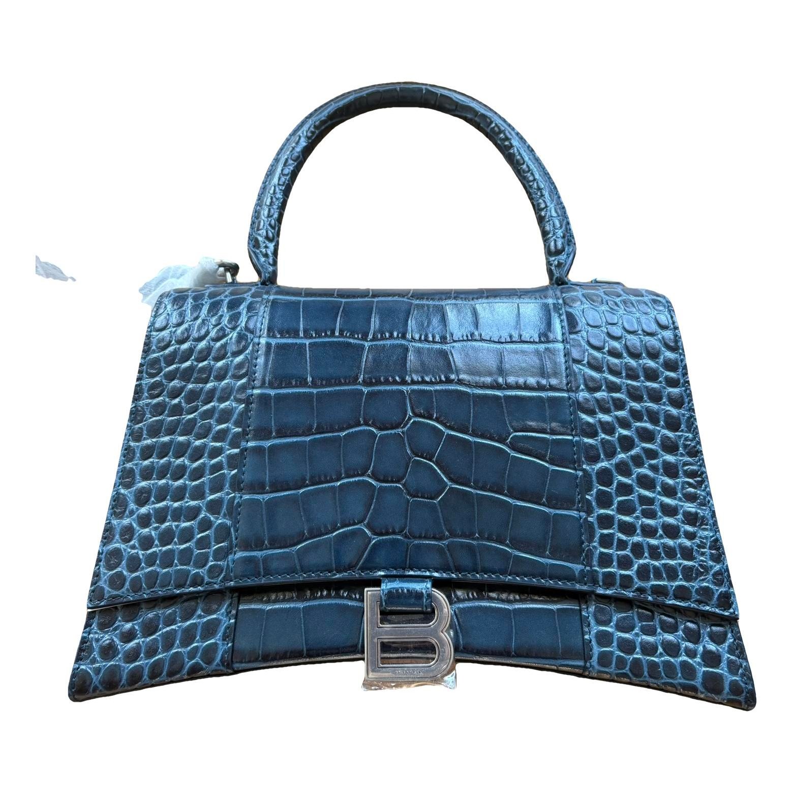 Hourglass leather crossbody bag