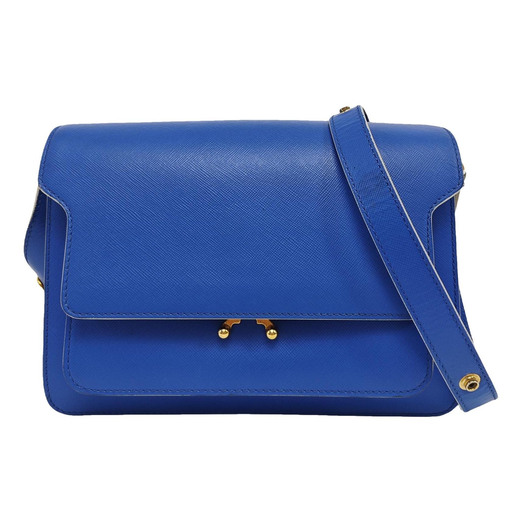 Trunk leather crossbody bag