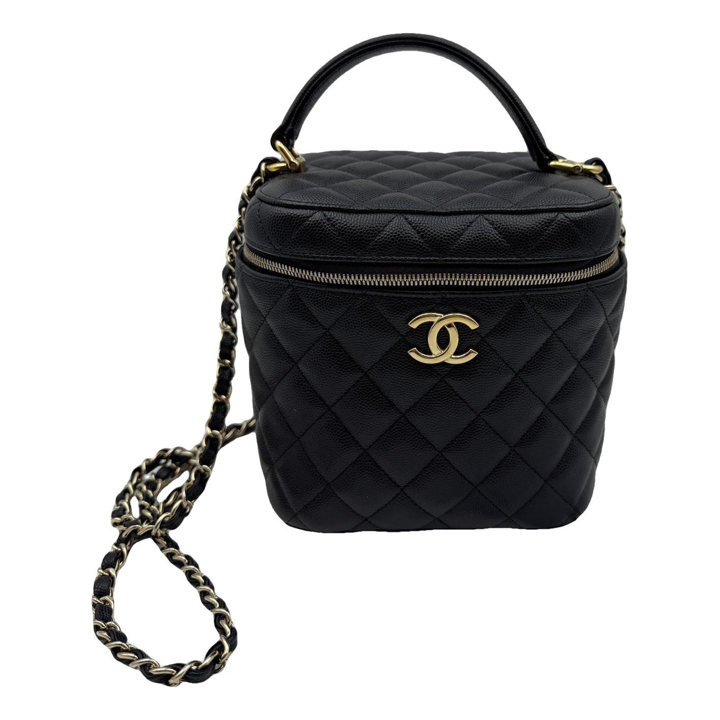 Trendy CC Vanity leather handbag