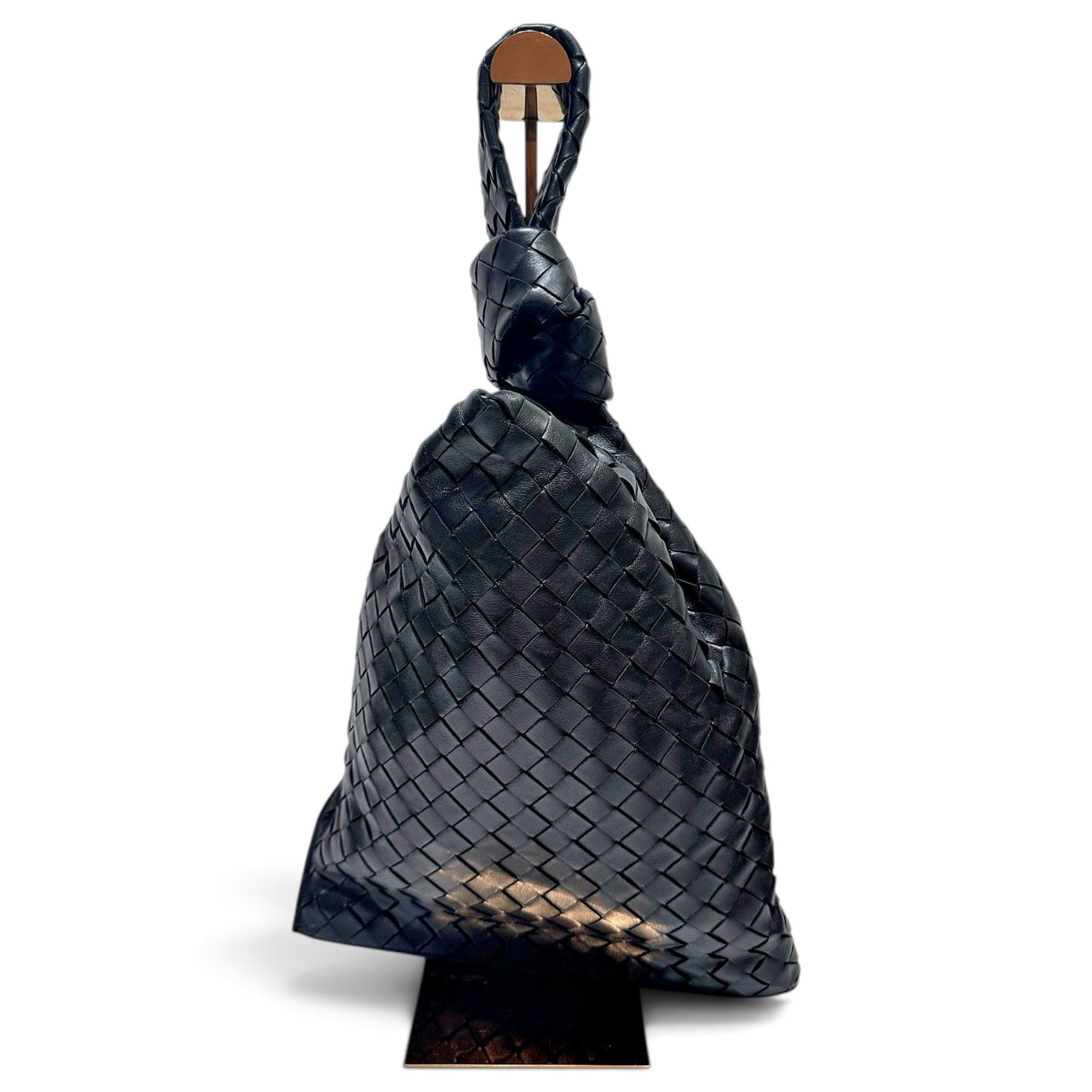 Twist leather handbag