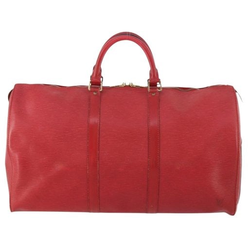 Keepall leather travel bag