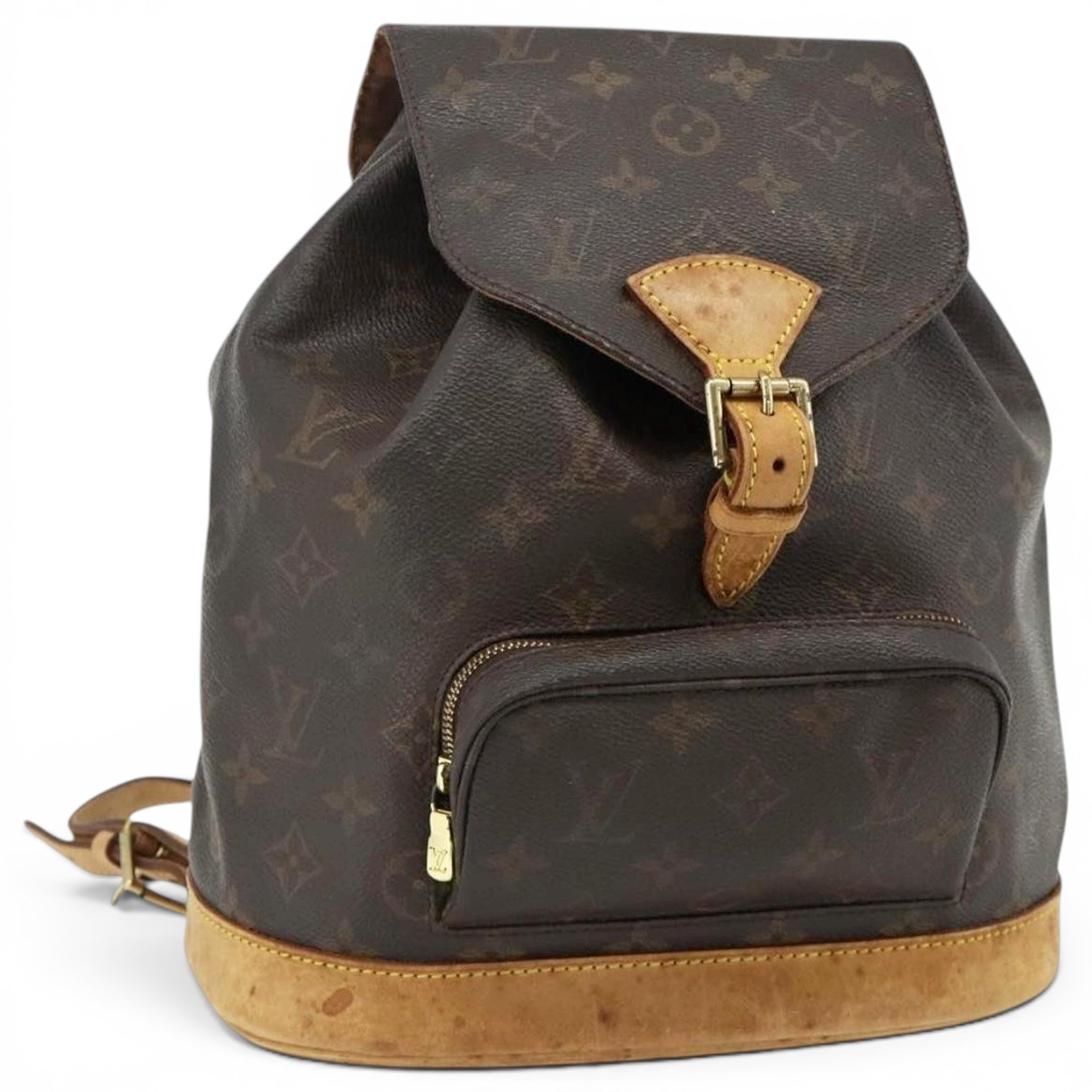 Montsouris Vintage leather backpack