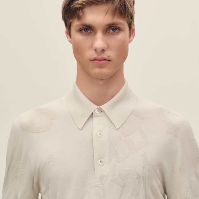 Écru "Calligraphie Equestre" Polo Shirt