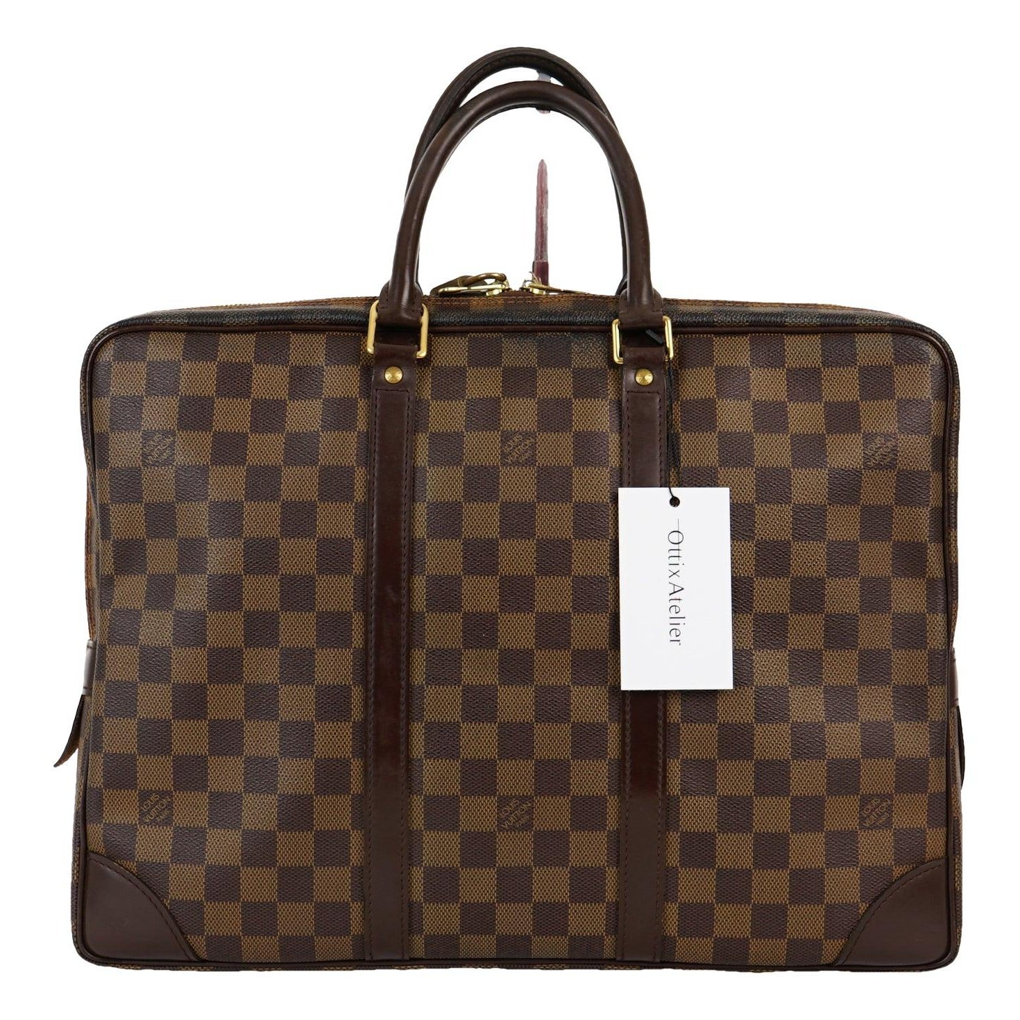 Porte Documents Voyage leather handbag