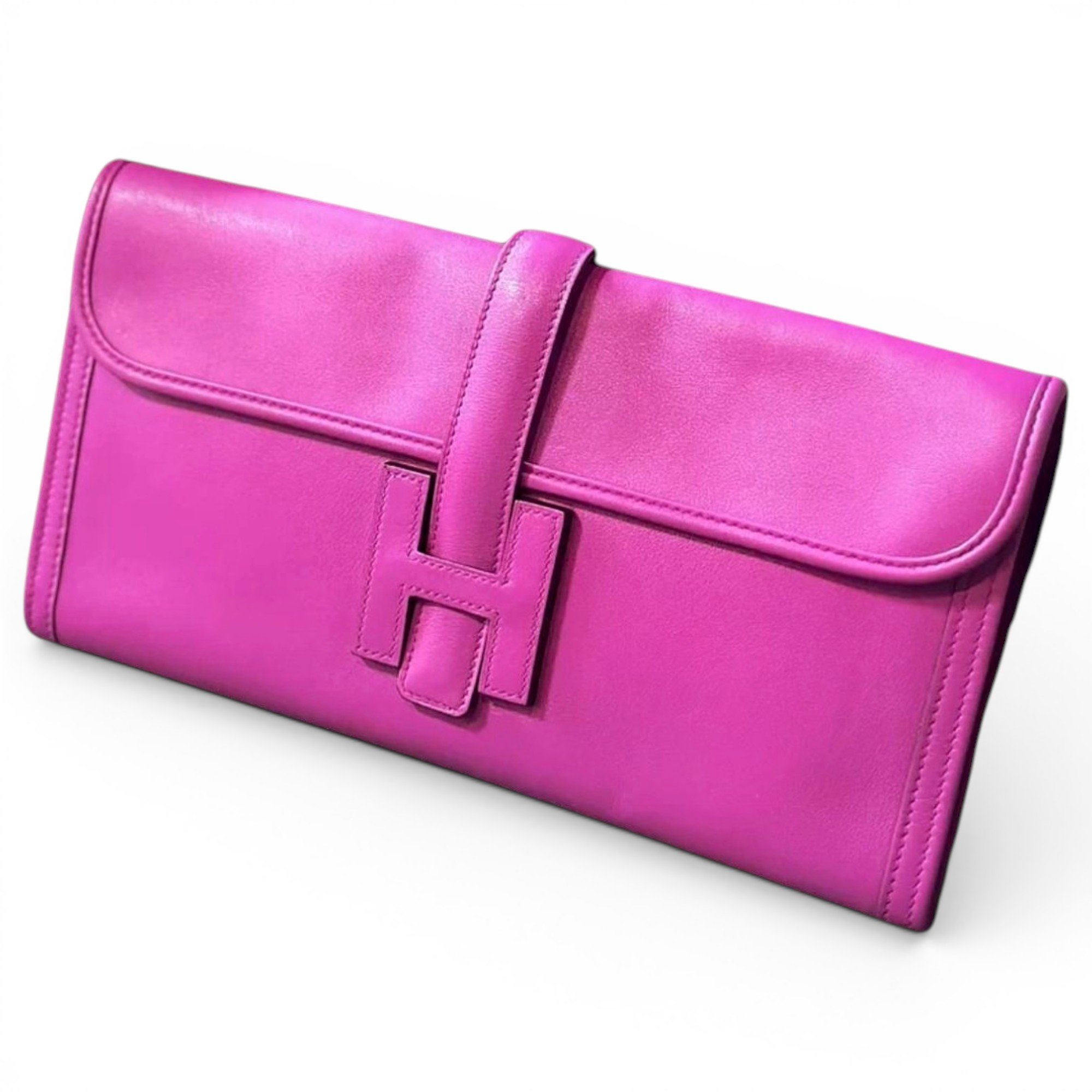 Jige leather clutch bag