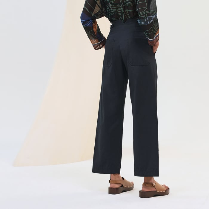 Bleu Noir High-waisted Chino Pants