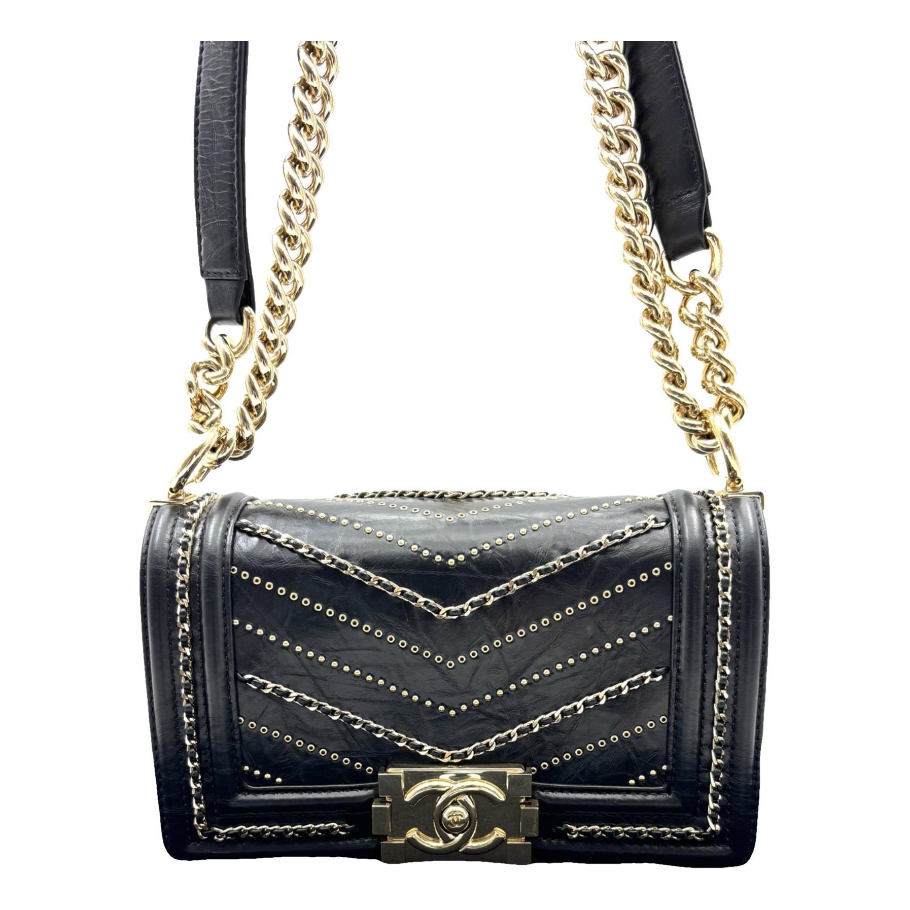 Boy leather crossbody bag