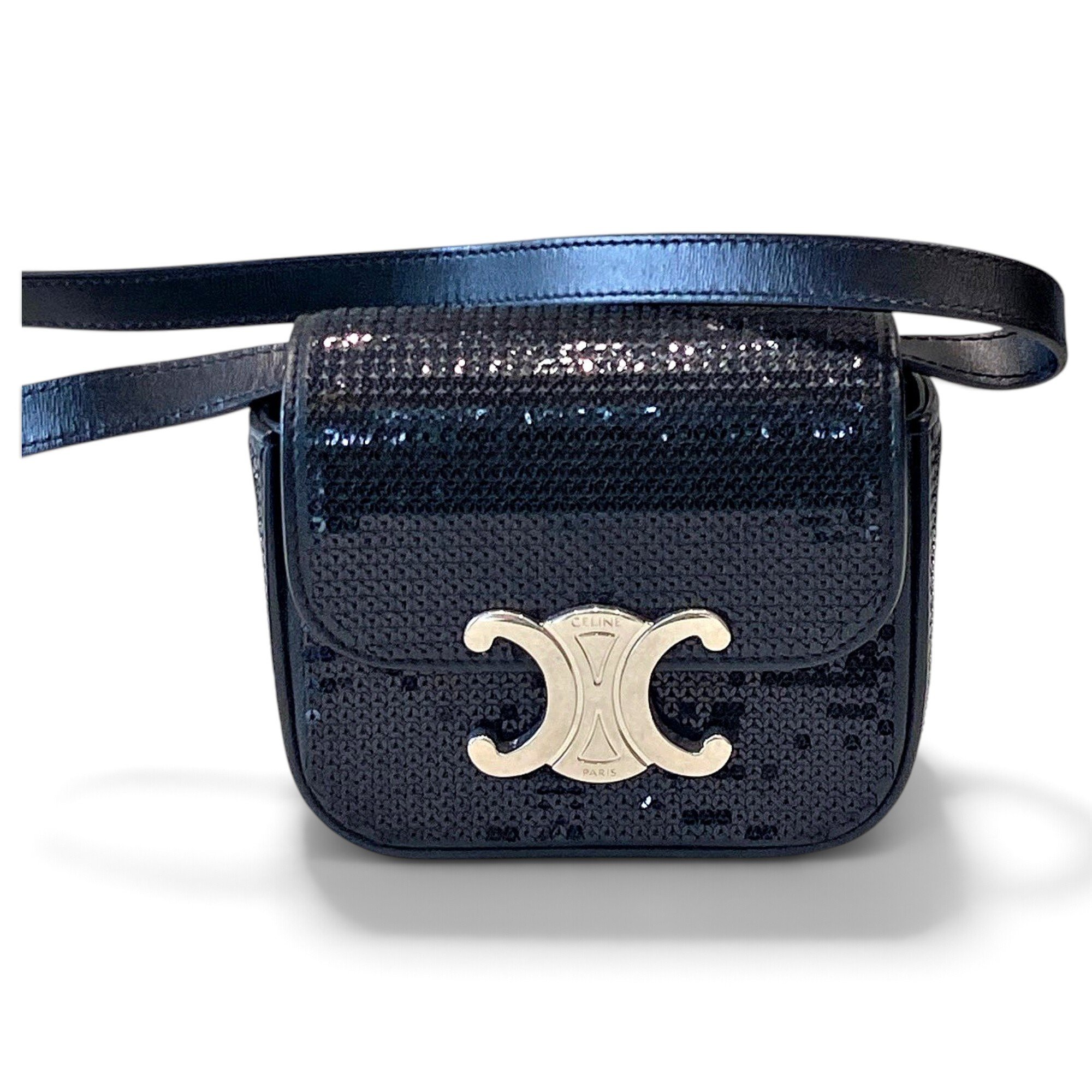 Triomphe glitter handbag