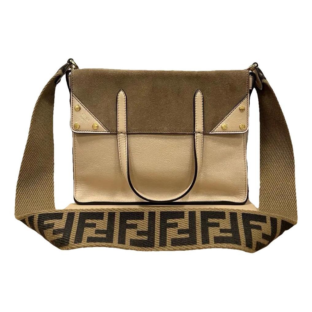 Flip leather crossbody bag