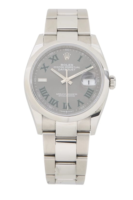 Rolex Stainless Steel Datejust Wimbledon 126200 36mm